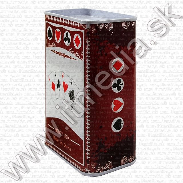 Image of Metal Money Box *medium* x cm Type 2 Poker *Red* (IT8474)